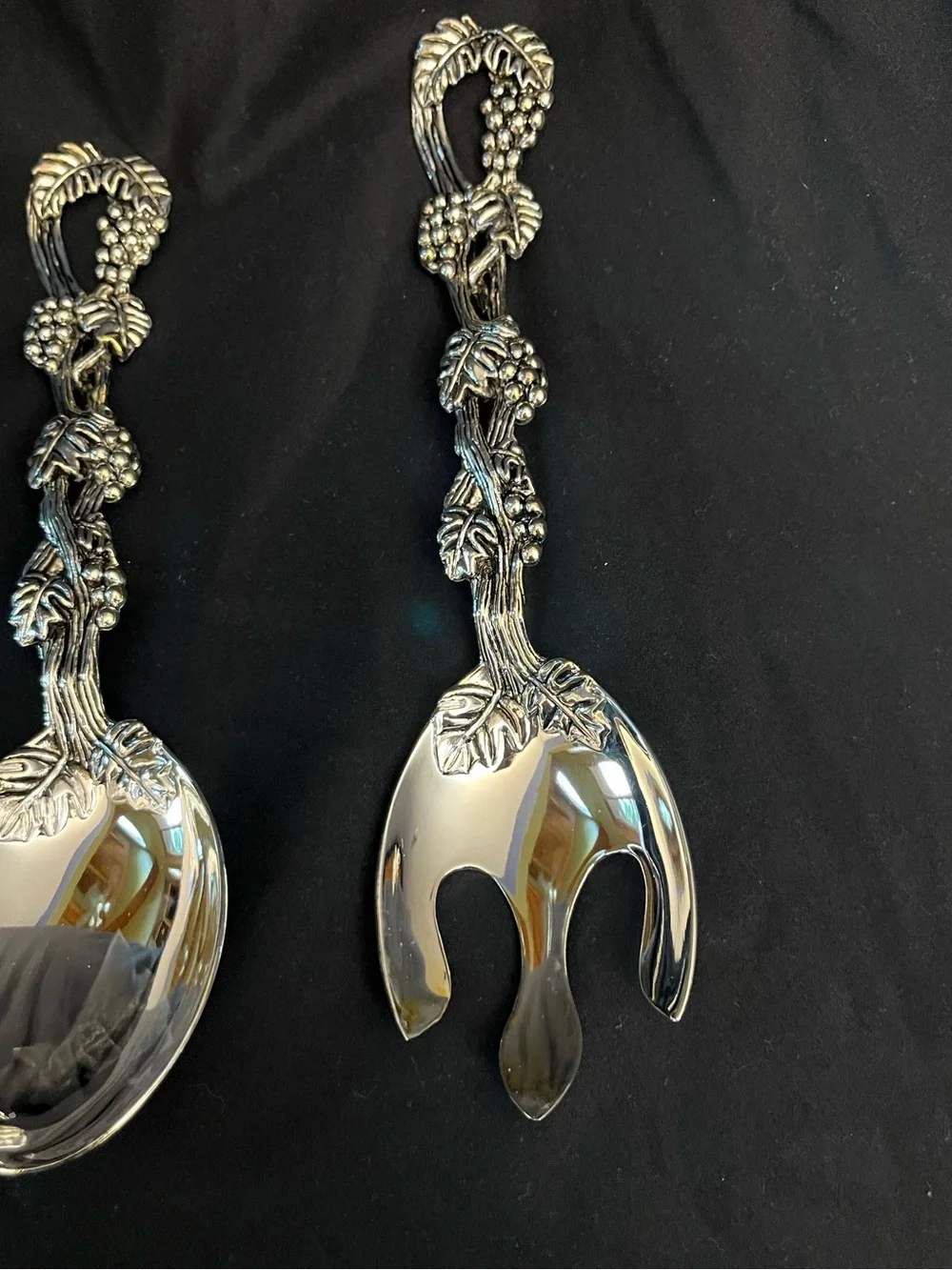 VTG Godinger Silver Art Grape Hostess Serving Set 4PC Salad Pasta Pie Server
